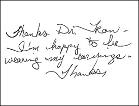 Thank You Card from Dr. Tran Patient