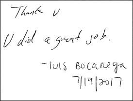 Thank You Card from Dr. Tran Patient