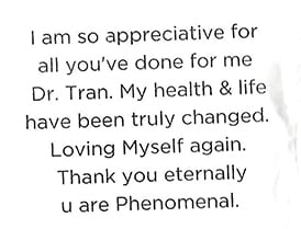 Thank You Card from Dr. Tran Patient